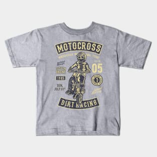 Motocross Dirt Racing Custom Engine 1985 Kids T-Shirt